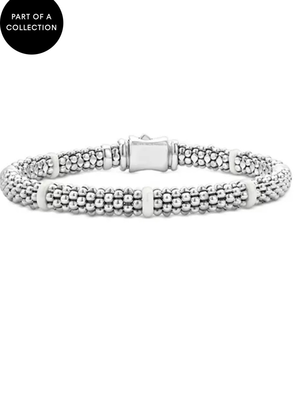LAGOS White Caviar Ceramic Sterling Silver Bracelet